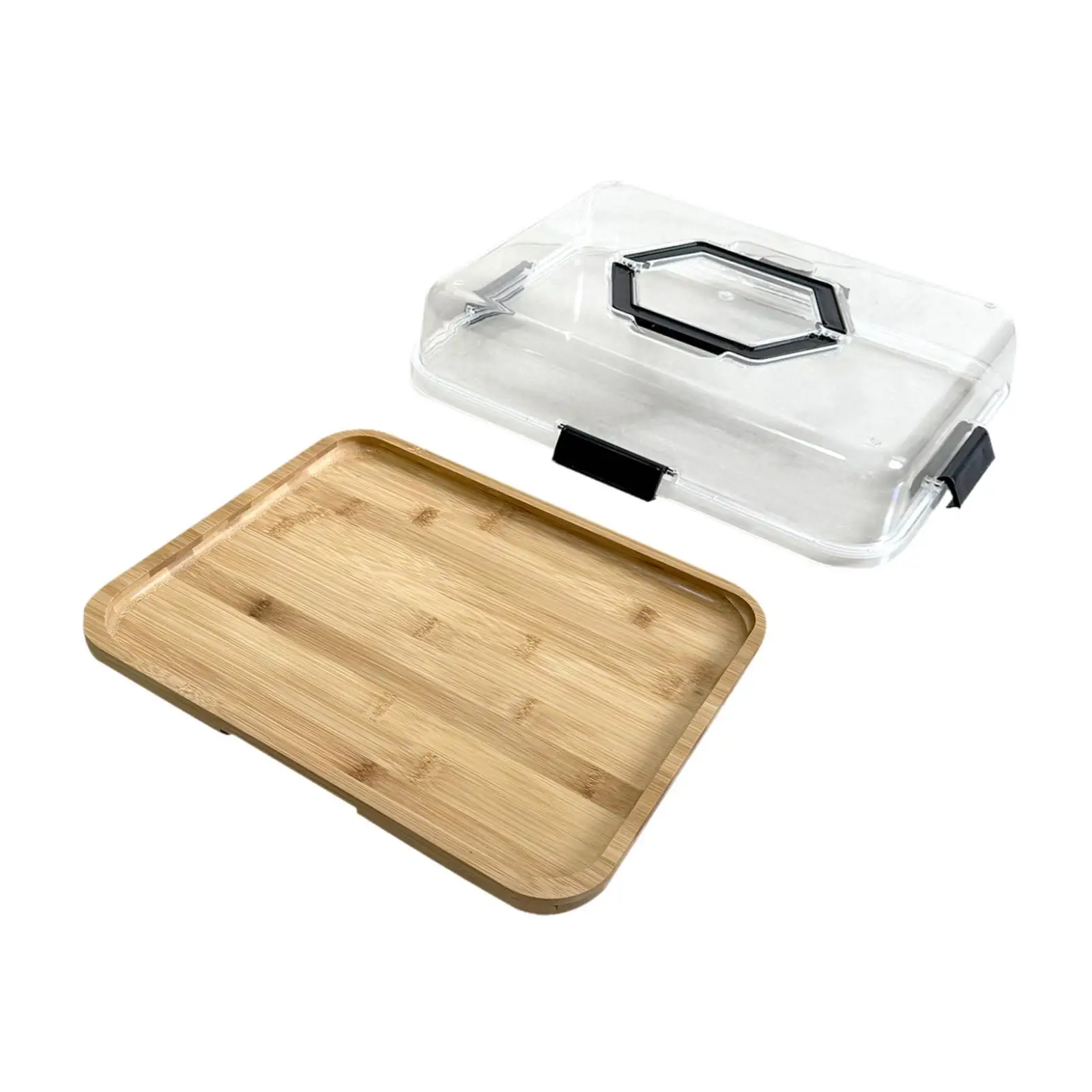 לוח חיתוך במבוק עם מכסה נשלף, צלחת גבינה עץ לאירועים ולחטיפים
