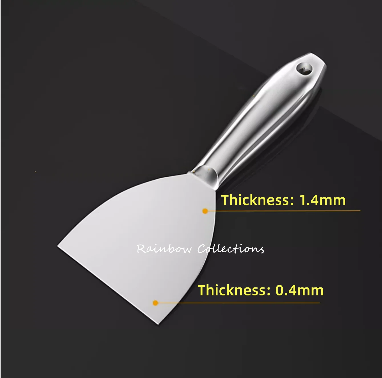 10inch W25cm Stainless Steel Hollow Handle Putty Knife Paint Tool Plaster Filling Spatula Scraper for Wall Decoration 1pcs,putty knife scraper