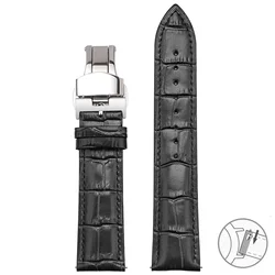 Premium Cowhide Genuine Leather Quick Release Watch Strap - Universal Fit - 18mm (Black 02)