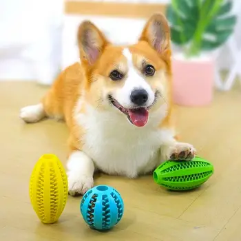 Natural Rubber Dog Chew Ball – Teeth Cleaning & Treat Dispensing Toy 1