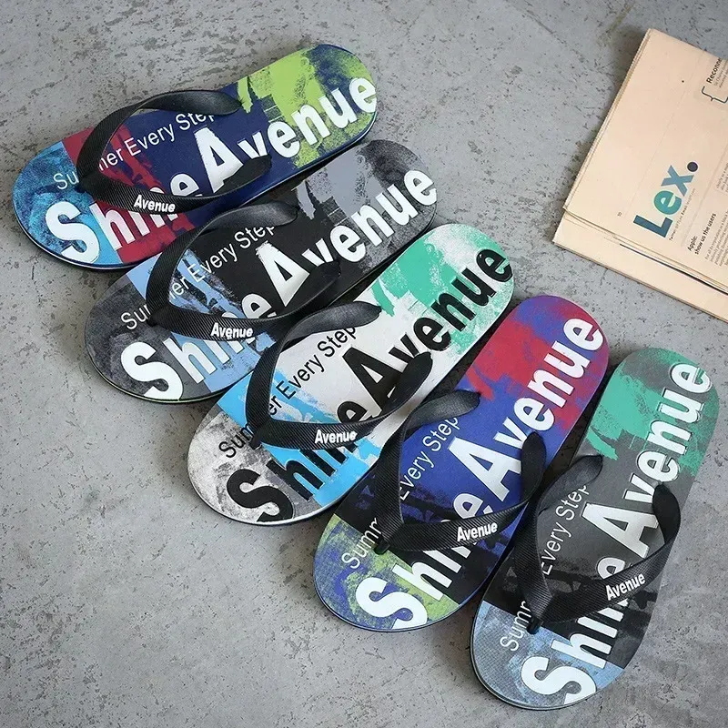 Shoes for men men's Flip-Flops Summer 2024 Anti-Slip Beach Korean Style Fashion Toe Post Sandals Casual Outdoor Durable slippers