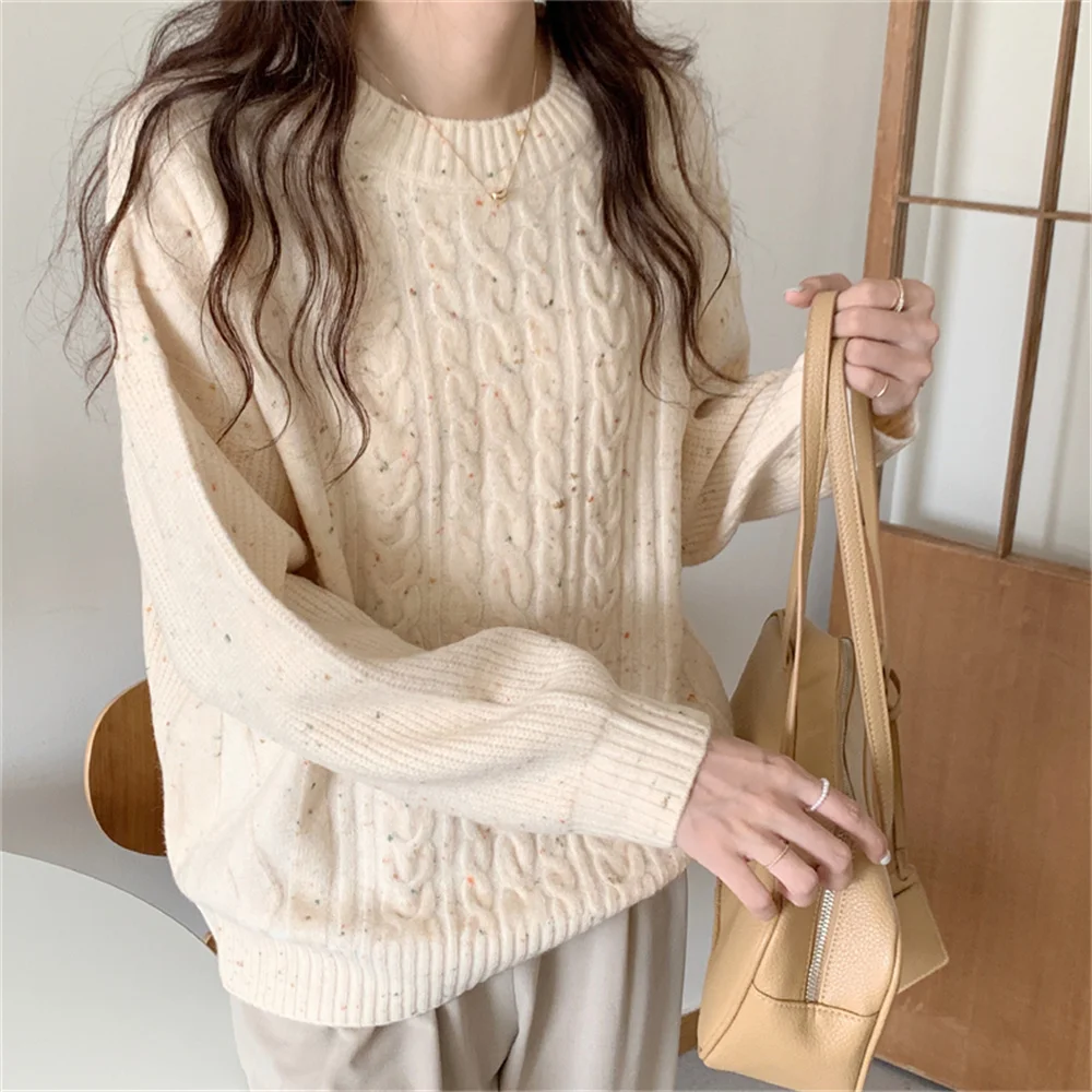PLAMTEE High Quality Outerwear New Women Sweaters Autumn Sweet 2022 Girls Knitted Streetwear Thicken Pullovers Hot Jumpers green cardigan Sweaters