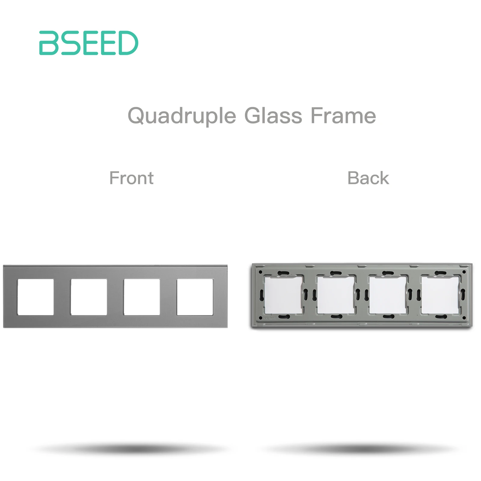 BSEED Customizable Glass Panel Socket with USB and Switch Functions