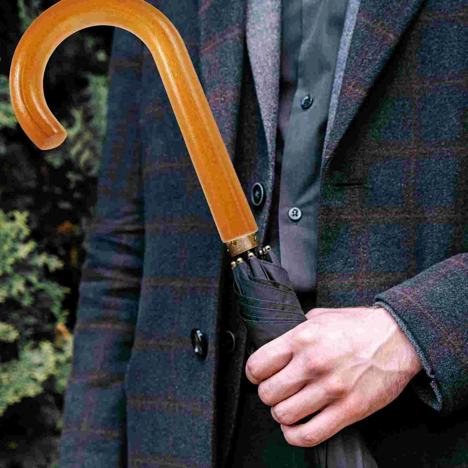 Umbrellas Rain UV Handle Replacement Accessories Replaceable Grip Folding Wood Supplies Wood Umbrella Handle Umbrella Handles