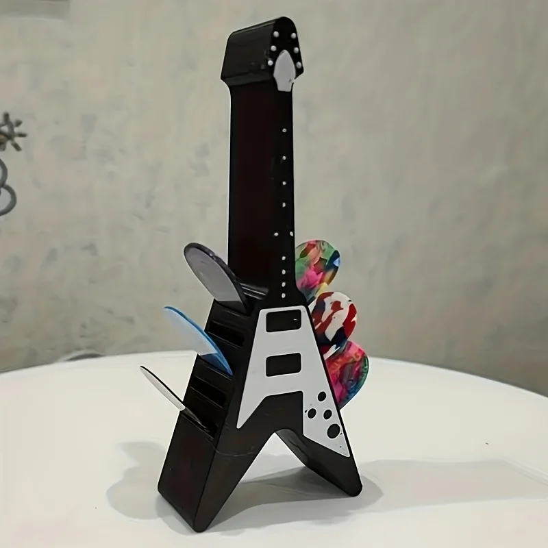 Guitar Pick Holder: Stylish 10-Slot Desktop Organizer