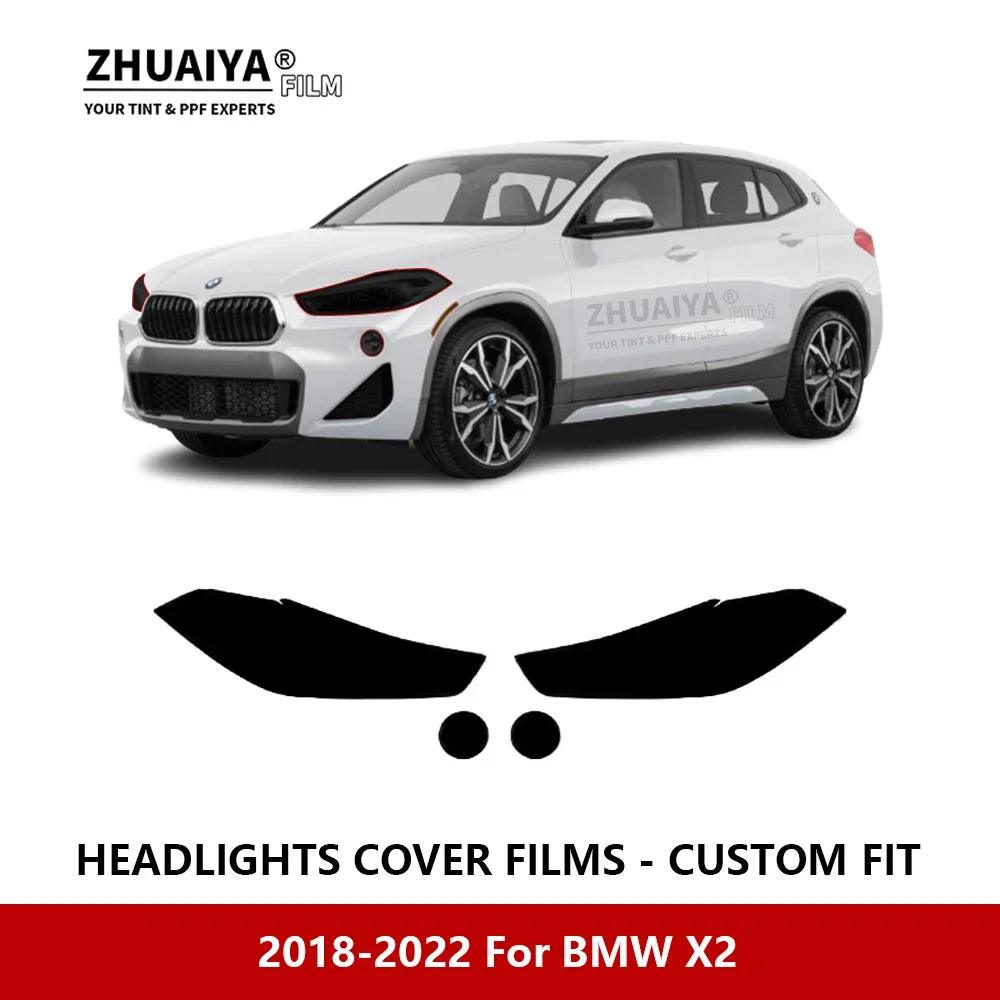 

Для BMW X2 2018-2022 Автомобильная внешняя фара против царапин PPF предварительно отрезанная Защитная пленка для ремонта автомобильные наклейки аксессуары