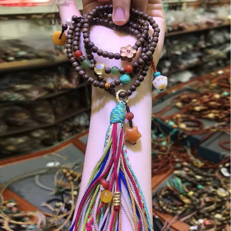 

Jewelry Eaglewood Multi-Circle Bracelet Hand-Knitted Tassel Jewelry Accessories