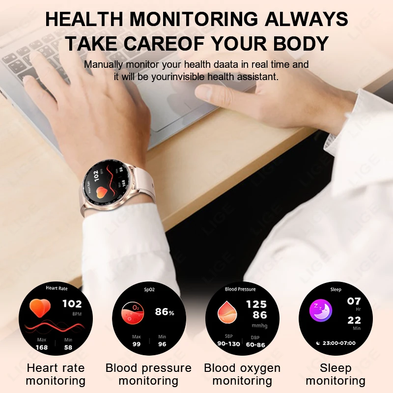 New Smart Watch Women 2in1 With Earbuds TWS Bluetooth Earphone Heart Rate Health Monitor Play Music Sport Fitness Smartwatch Men