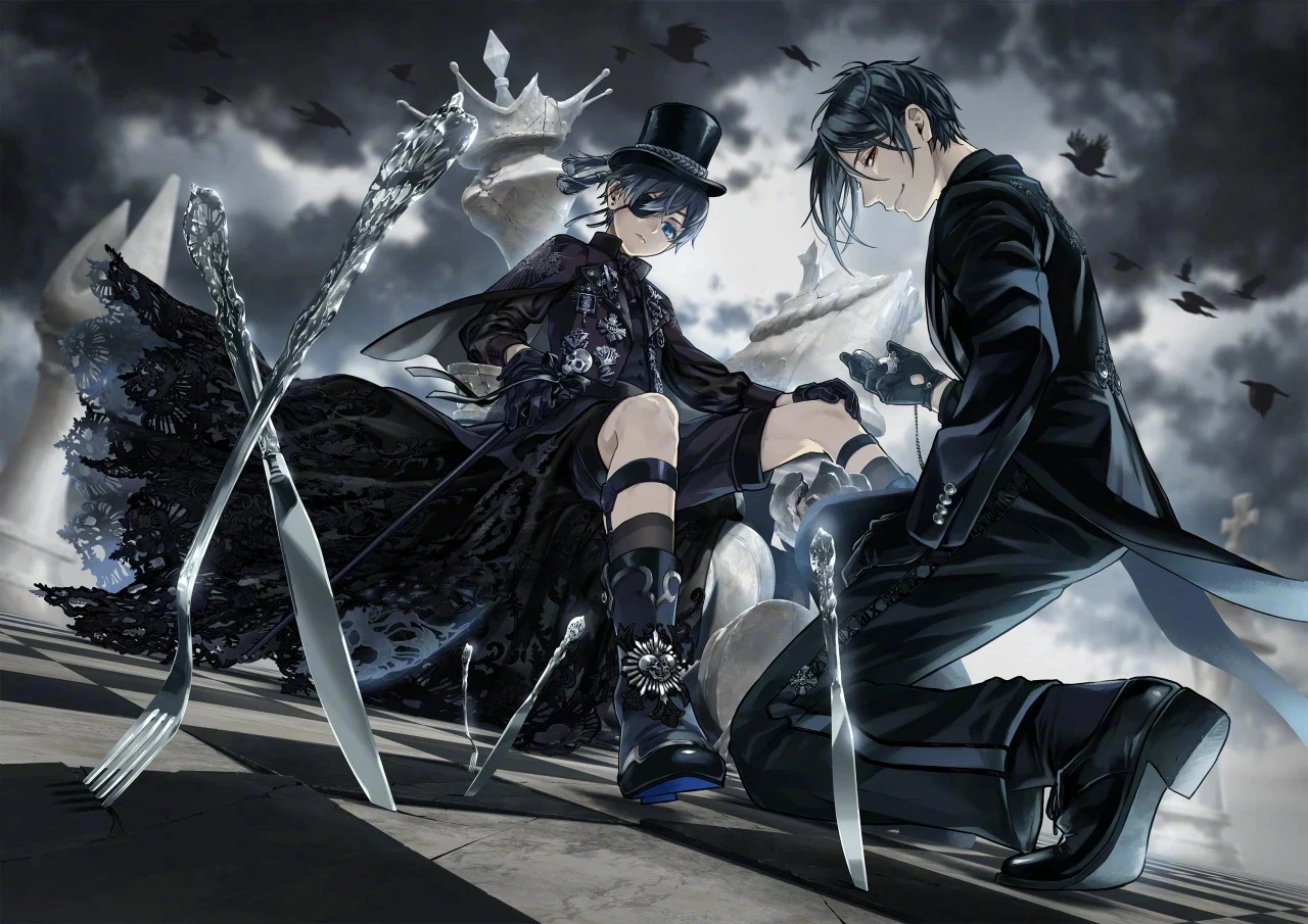 Black Butler-Inspired Sebastian Michaelis Butler Uniform Cosplay Costume for Unisex