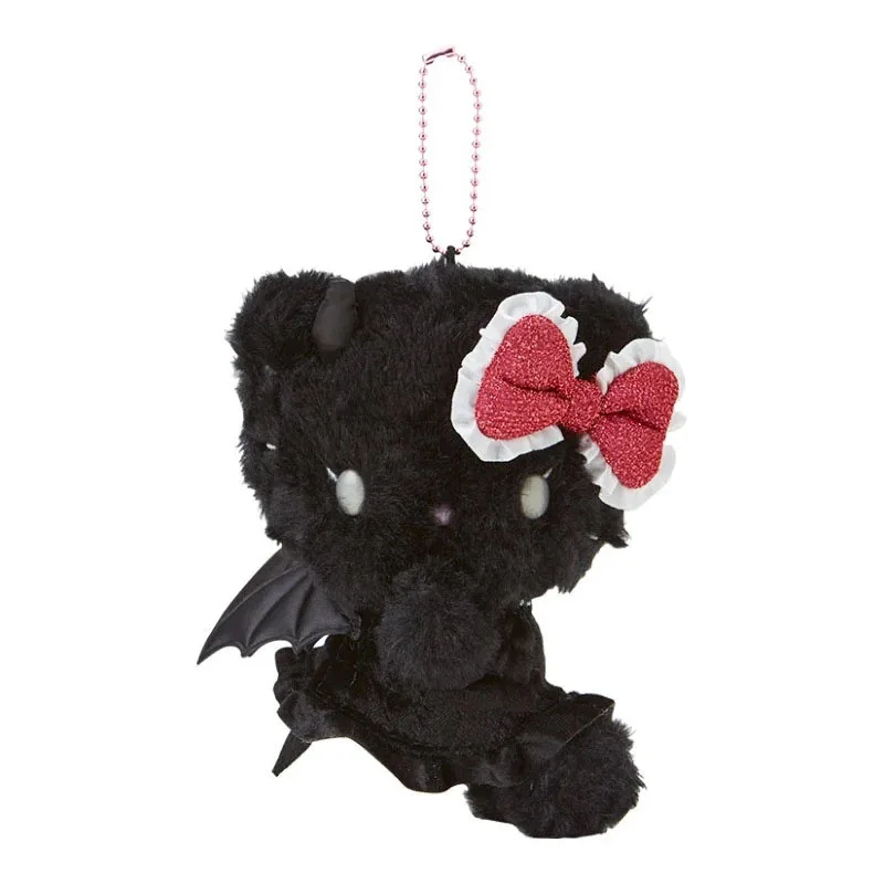 Sanrio Hello Kitty Cute Cartoon Angel and Demon Plush Toys Kawaii Backpack Pendant Keychain Accessories Girls Halloween Gifts 3