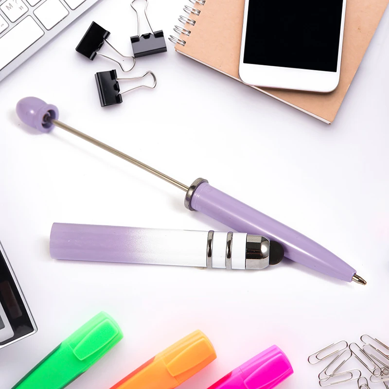 Bolígrafo con cuentas para pantalla táctil, bolígrafos creativos con cuentas, bonitos bolígrafos de papelería para escribir, suministros de oficina y escuela