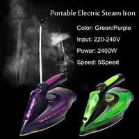2400W Electric Rope Steam Iron Cordless Charging Steam Iron 5 Speed Adjust Clothes Ironing Steamer ABS+Ceramic Soleplate EU Plug 2