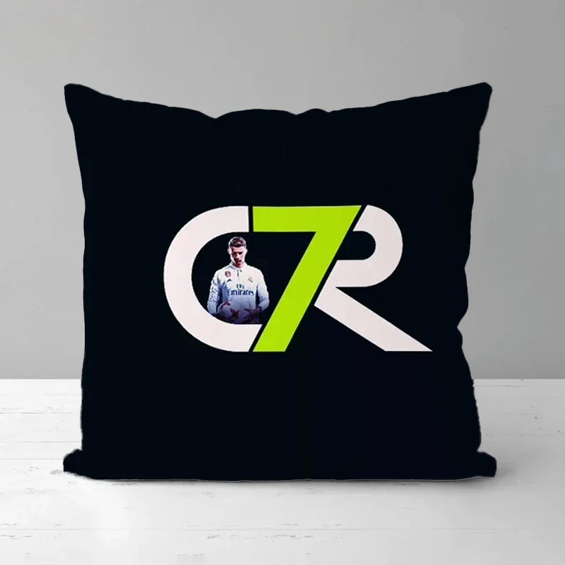 Room Decor Short Plush Throw Pillows Duplex Printing Custom Pillow Pillowcase CR7 Cristiano Ronaldo Cushion Cover 45*45 Cushions 3