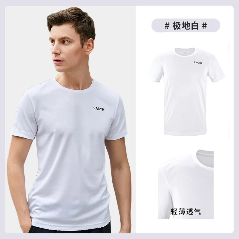 GOLDEN CAMEL Men's T-shirt Summer Quick-dry Short-sleeved Running Shirts Fitness Top Tactical Clothing