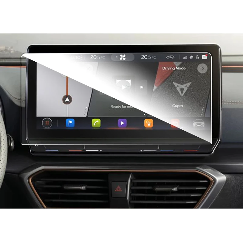 Car Navigation Touch Center Screen Protector PET Film For Cupra Formentor 12 Inch