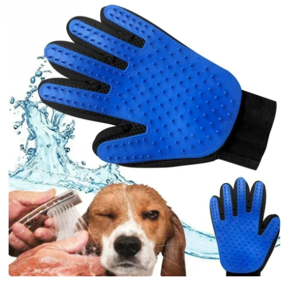 Pet Grooming Gloves Cat Grooming Brush Pet Hair Remover Gloves for Cats and Dogs