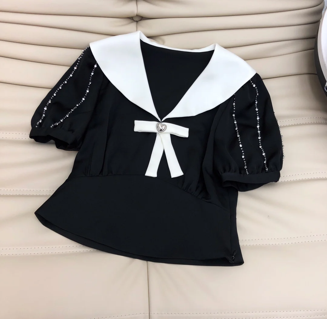 セールクーポン 22新女性ファッションバブル半袖ちりばめられた弓トップ0308 安心の正規品 Homeness Rw セールクーポン 22新女性ファッションバブル半袖ちりばめられた弓トップ0308 安心の正規品 Homeness Rw