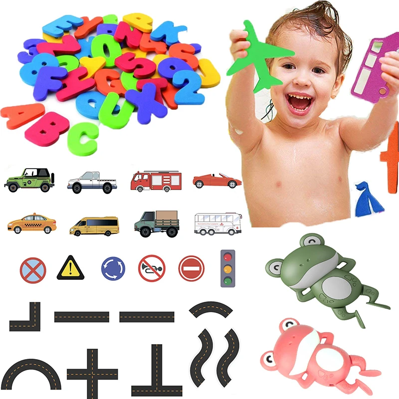 Baby Puzzle Bath Toy EVA Alphanumeric Letter Paste Kindergarten Cognitive jigsaw Bathroom Early Education DIY Sticker Kids Toys Baby & Toddler Toys discount