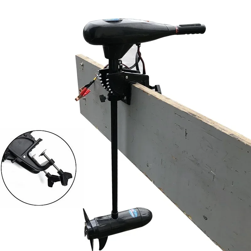 Solar Marine Dc 12V 60Lbs Gommone Elettrico Traina Motore Pesca Kayak Motore Fuoribordo Con Elica A Tre Lame