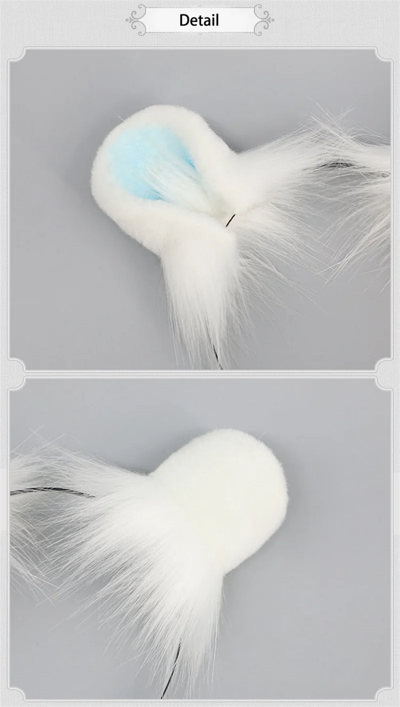 Neue Plüsch Tierohren Haarband Haar bügel Kopf bedeckung Mausohren Stirnband für kleine fliegende Eichhörnchen Mädchen Cosplay Haarschmuck – Detail 4