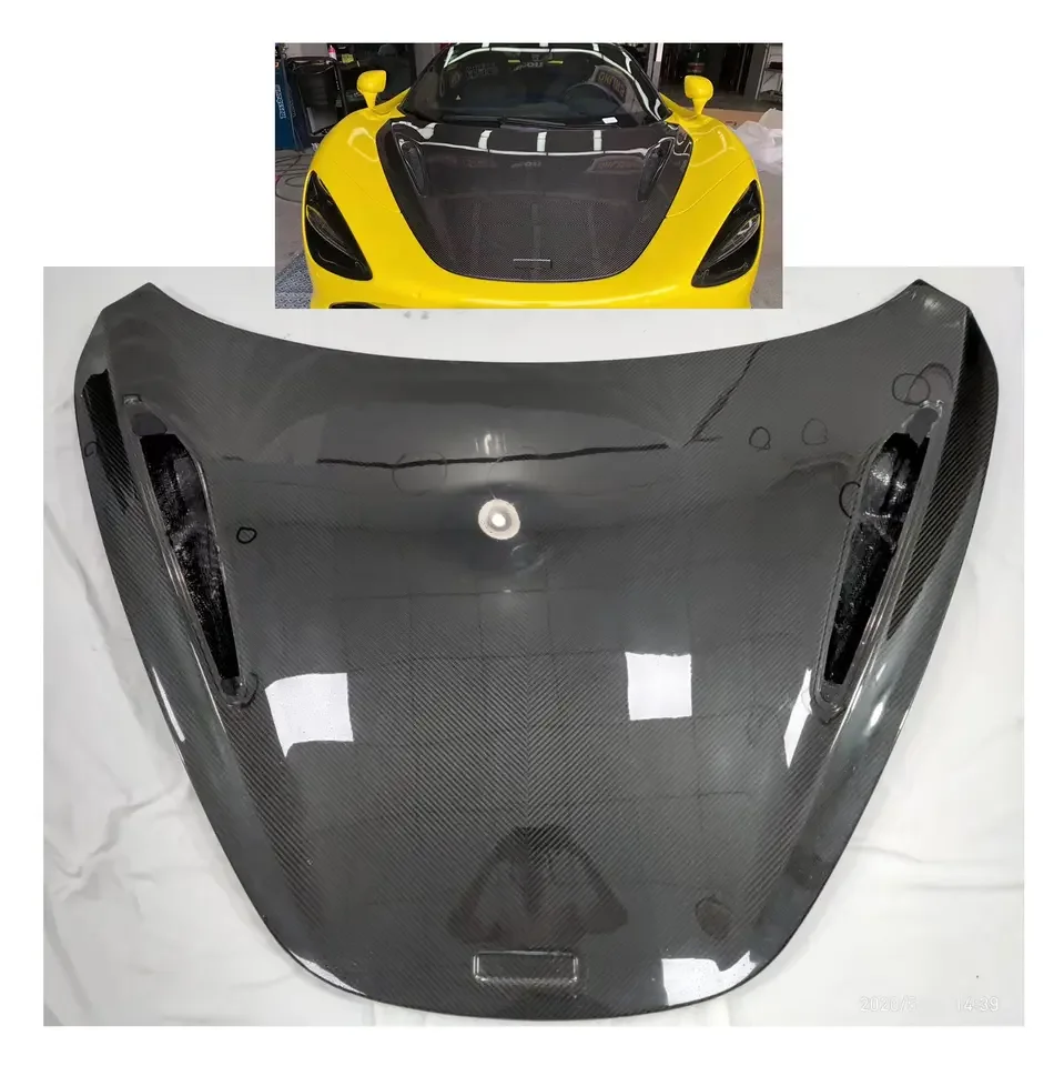 Per Mclaren 720S Body Kit Oem Style Dry Carbon Fiber Paraurti Anteriore Cofano Motore Copertura Del Cofano