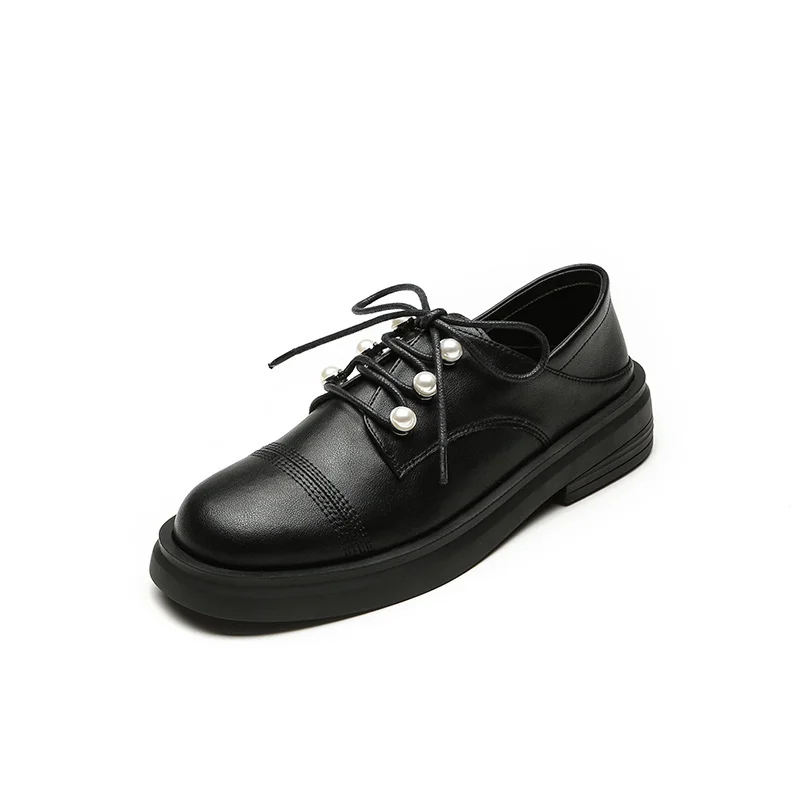 

Leather 2022 Spring And Autumn New Thick-soled White Soft-soled Small Leather Shoes Female British Style All-match Soft Shoes