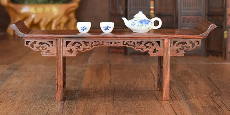 

QL001 - 28*7*11 CM Red Suan Zhi Wood Mini-Furniture Altar Table