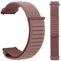 Versatile Nylon Watch Strap - 20mm/22mm, Breathable Loop Bracelet - 22mm watch band (Smoke purple)