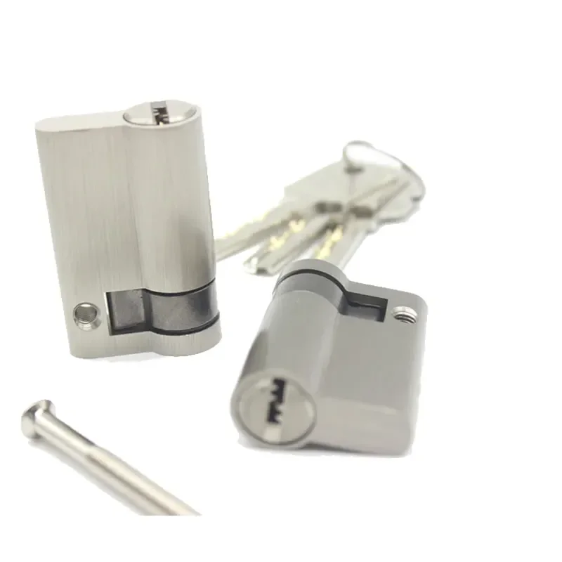 45mm 50mm 55mm 60mm Invisible door lock core glass door lock single side cylinder with knob for fire-proof