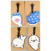 Cute Anime Blue Whale Octopus Dolphin Luggage Tags Bag Travel Accessories 1