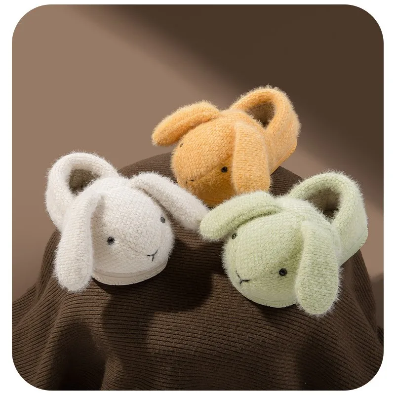 New Cute Children Fuzzy Slippers Autumn Winter Home Indoor Warm Cotton Slippers Baby Kids Shoes Boys Girls Plush Slipper