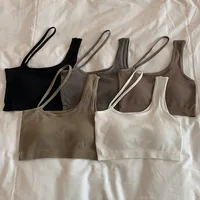 Women's Sexy One Shoulder Sleeveless Crop Tops With Chest Pad Solid Color Asymmetrical Casual Slim Fit Tube Top - Image 6