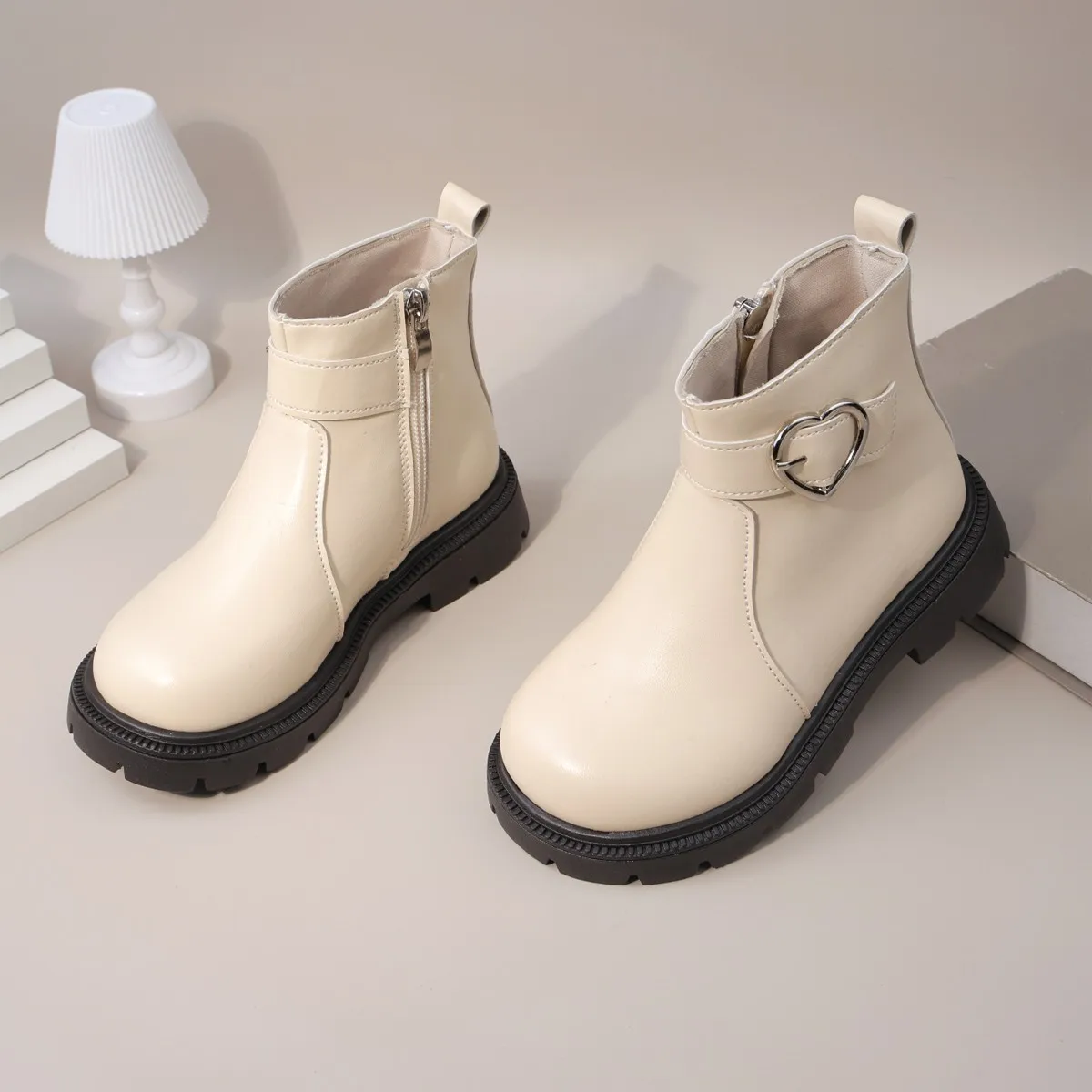 Leather Ankle Boots for Girls Non Slip Classic School Boots
