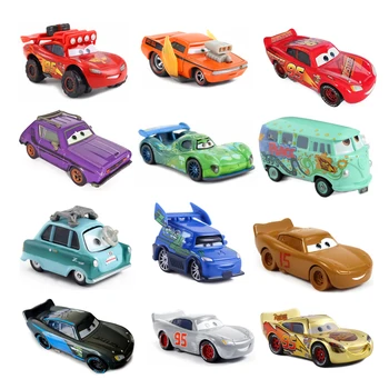 Disney Cars 3 Car King Racing Action Figure Lightning McQueen Sheriff 1:55 Metal Die Cast Model Kids Toy Children Gift