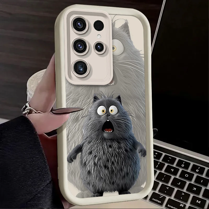 Whimsical Black Cat TPU Phone Case Cover