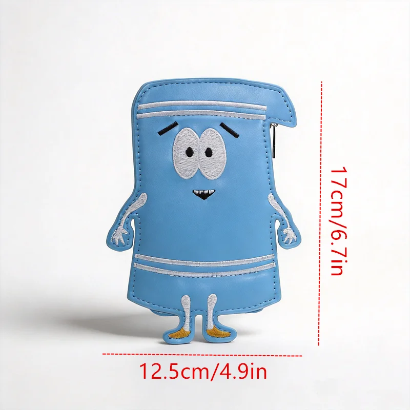 Portacarte grande a forma di asciugamano con cartone animato, portafoglio alla moda personalizzato con finestra per documenti - immagine 2