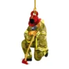 Creative Firefighter Fireman Pendant Ornament Keychain Personalized Christmas Tree Home Decoration Firefighter Decoration 3