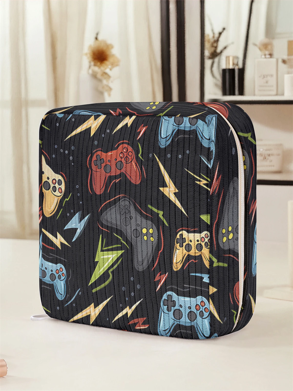 Game console pattern printed sanitary napkin storage bag, women's lightweight tissue bag, sanitary tissue bag