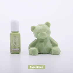 Vibrant 10ML Solid Color Resin Pigment for DIY Crafts and Jewelry Making (Sage Green)