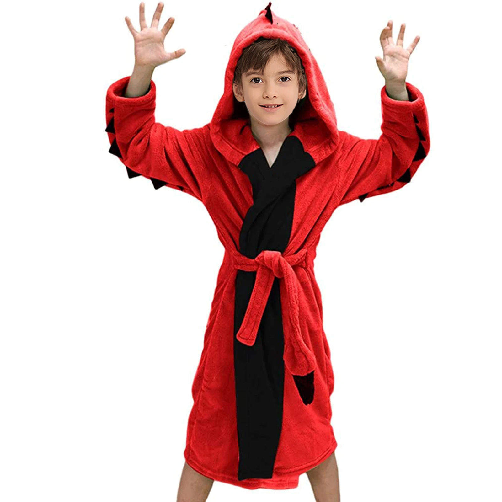 Déguisement Polaire Robe De Chambre Enfant Dinosaure Peignoir