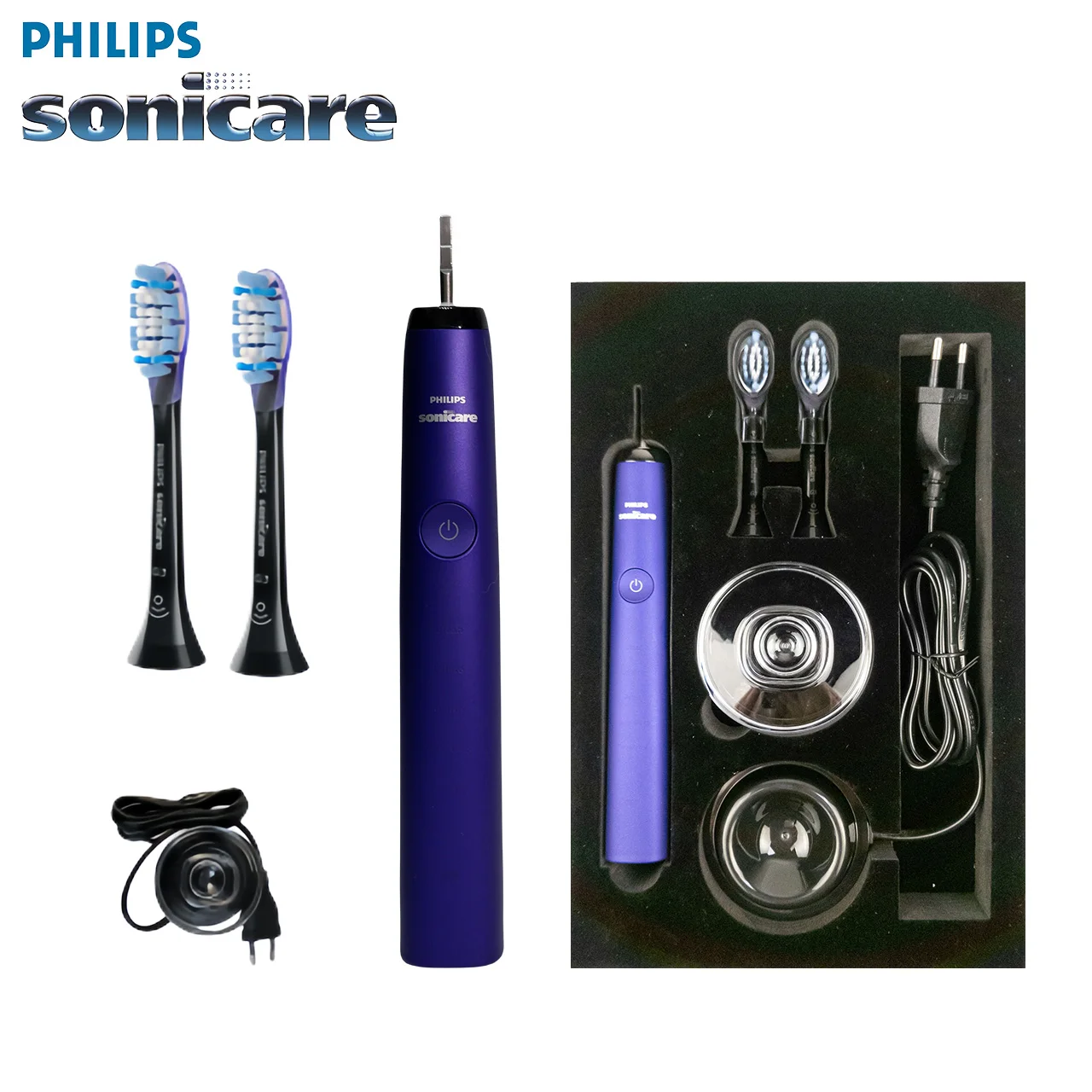 Philips Sonicare Diamondclean Hx9352 Spazzolino Elettrico Ricaricabile Philips Testine Di Ricambio G3 Adulto Viola