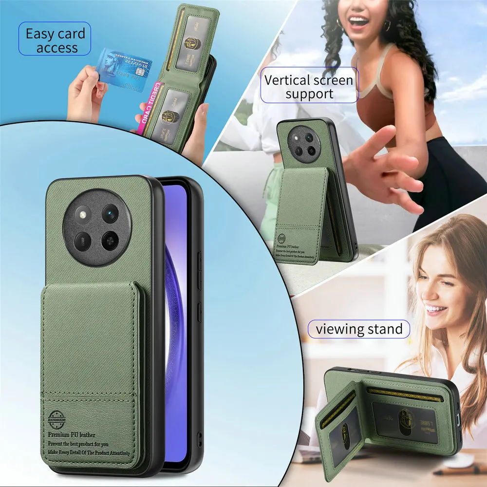 Luxury RFID Leather Card Wallet Case with Stand