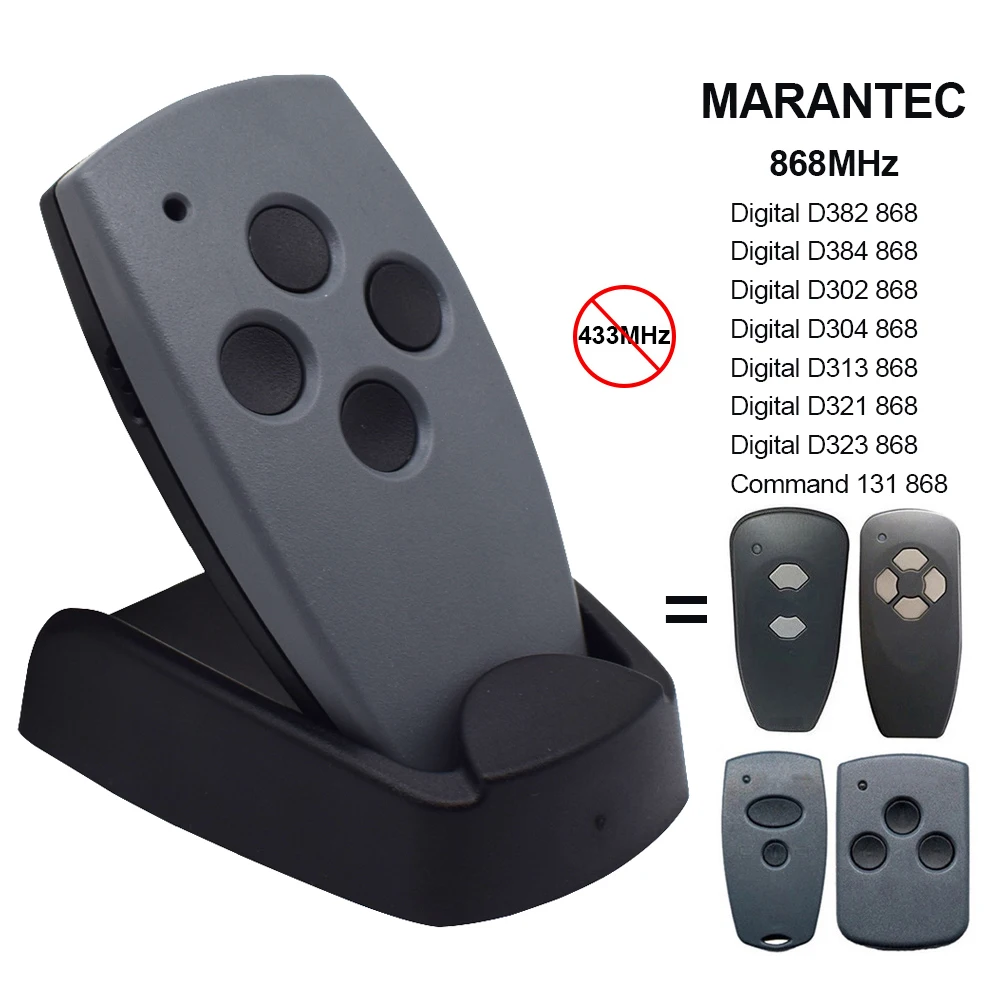 868 mhz Garage Remote Control Marantec Gate Door Opener For D302 D304 D321 D323 D382 D384 131 Digital 302 868.3 MHz Controls