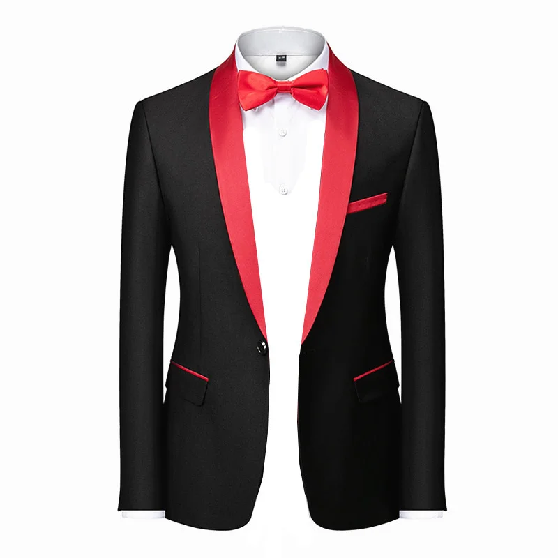 Men Skinny Terno Masculino Formal Slim Fit Tuxedo Prom Suit / Male Groom Wedding Blazers High Quality Dress Jacket Coat 4