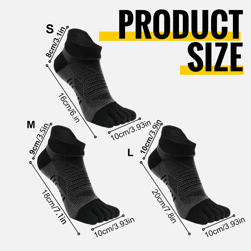 COOLMAX Five-finger Socks, High-performance Sports Invisible Toe Socks, Suitable for Running, Playing Ball, Outdoor Sports