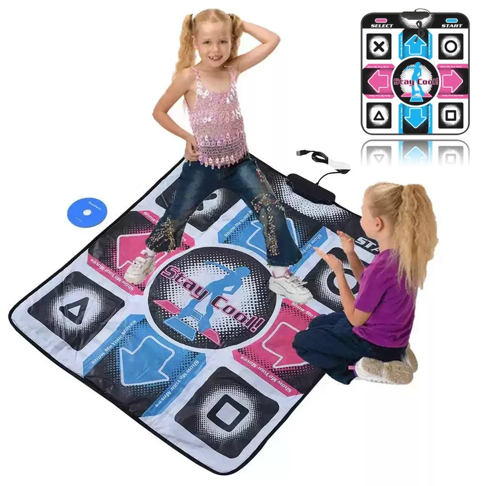 Creative USB Wired Dance Mats Non-Slip Game Step Pad for PC Dance Pad Indoor Gaming Foot Print Fitness Dancer Blanket