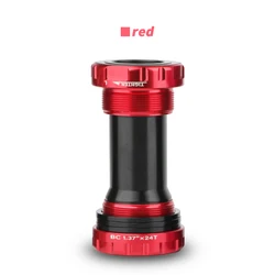 Enhanced Bicycle Bottom Bracket with Hollowtech Design for Mountain Bike Cranksets (Red)