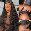 250 Density Deep Wave Wig Human Hair Brazilian Transparent 13x6 Hd Lace Frontal Wig 30 36 40 Inch 360 Full Curly Wigs For Women 3