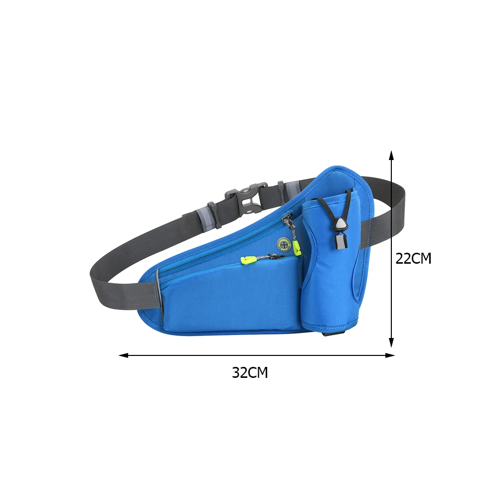 Running Bag Cycling Bag Reflective Hydration Belt Pack Waterproof Large Capacity Water Bottle Holder Bag for Hiking Walking