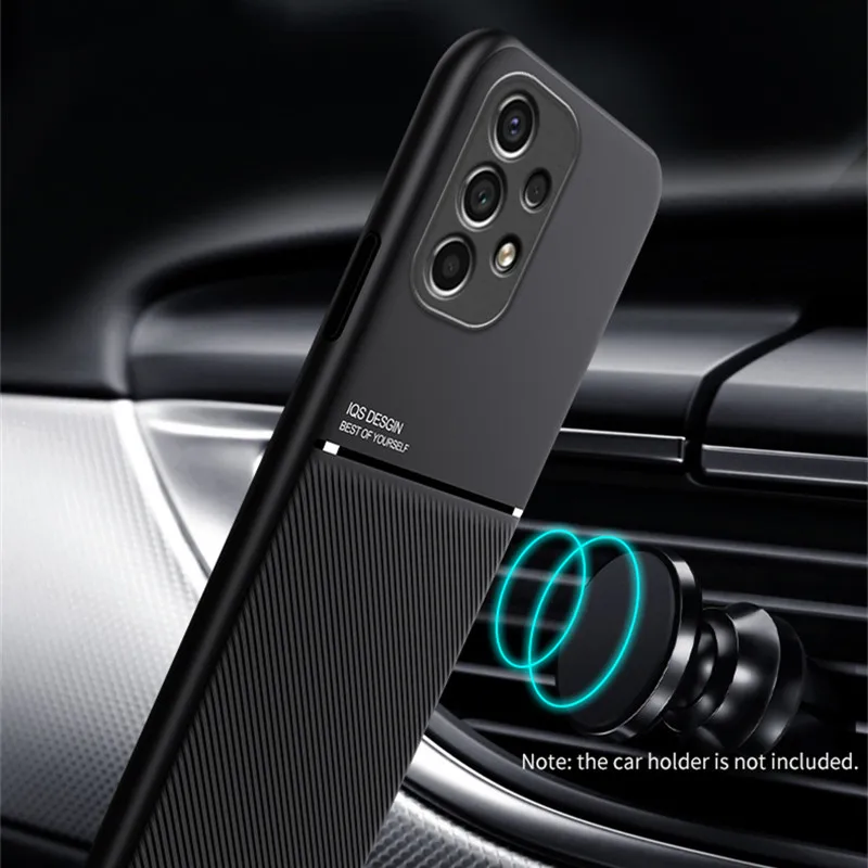 For Samsung Galaxy A13 4G Case Car Magnetic Holder Leather Plate Phone Cases For Samsung A13 A 13 2022 SM-A135F Soft Back Cover 2
